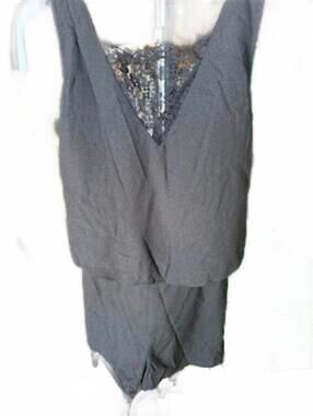 Bebe Black Lace back Romper Size 2